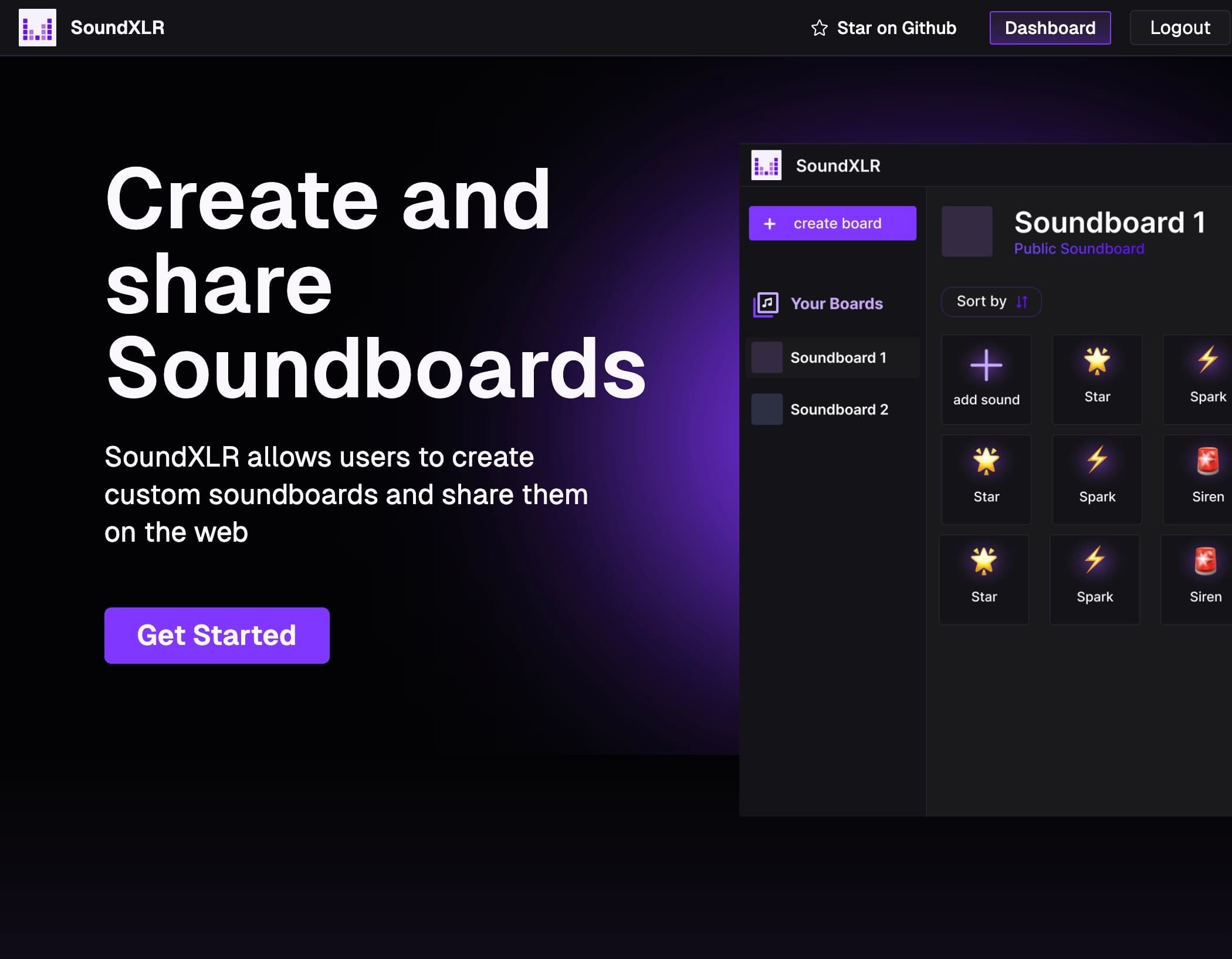 SoundXLR — Web app to create and share Soundboards